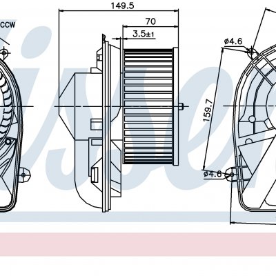 
Вентилятор отопителя для VOLKSWAGEN PASSAT B5.5 (3B3, 3B6) (00-) 2.3 i