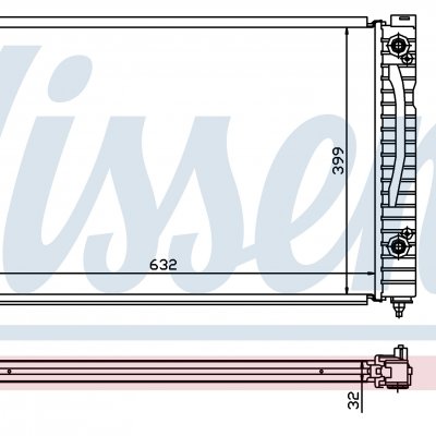 
Радиатор охлаждения для VOLKSWAGEN PASSAT B5 (3B2, 3B5) (96-) 1.6 i