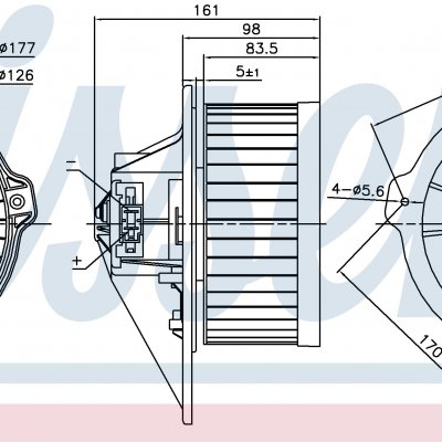 
Вентилятор отопителя для VOLVO 850 (LS, LW) (91-) 2.3 TURBO 20V