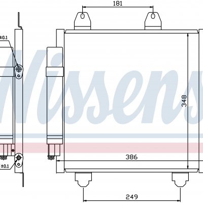 
Радиатор кондиционера для CITROEN C1 (PM, PN) (05-) 1.0 i 12V