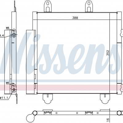 
Радиатор кондиционера для CITROEN C1 II (14-) 1.2 VTi