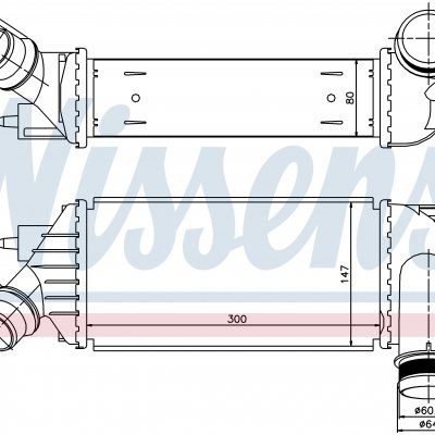 
Радиатор интеркуллера для CITROEN JUMPY (VF3_) (07-) 2.0 HDi