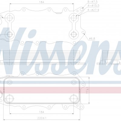 
Масляный радиатор для JEEP GRAND CHEROKEE (WK, WH) (05-) 3.0 CRD