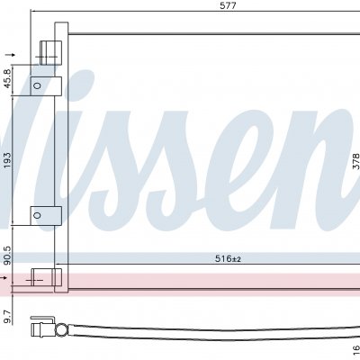 
Радиатор кондиционера для NISSAN MICRA - MARCH (K13) (10-) 1.5 i 16V