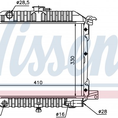 
Радиатор охлаждения для NISSAN CHERRY (N12) (82-) 1.5