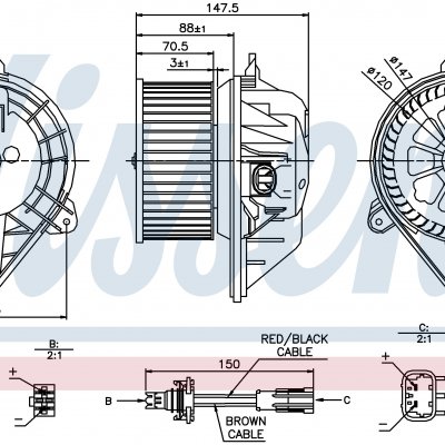 
Вентилятор отопителя для NISSAN INTERSTAR (X70) (02-) 3.0 dCi
