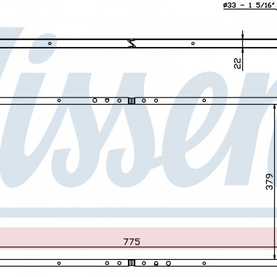 
Радиатор охлаждения для NISSAN KING CAB (D21) (85-) 3.0 i V6