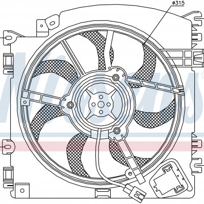 Вентилятор радиатора кондиционера для NISSAN MICRA - MARCH (K12) (02-) 1.5 dCi