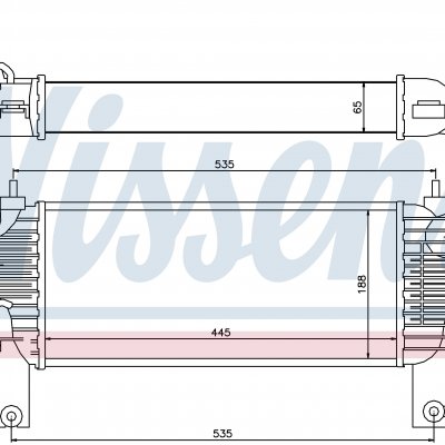 
Радиатор интеркуллера для NISSAN PATHFINDER III (R51) (05-) 2.5 dCi