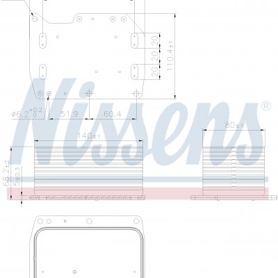 
Масляный радиатор для NISSAN NV 400 (M20) (10-) 2.3 CDTI