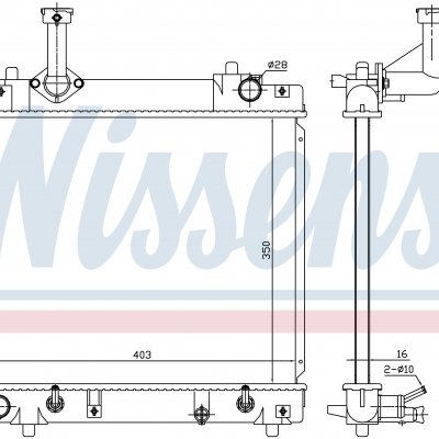 
Радиатор охлаждения для NISSAN PIXO (UA0) (09-) 1.0 12V