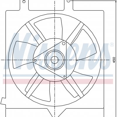 Вентилятор радиатора кондиционера для NISSAN PRIMERA (P11, W11) (96-) 1.6 i 16V