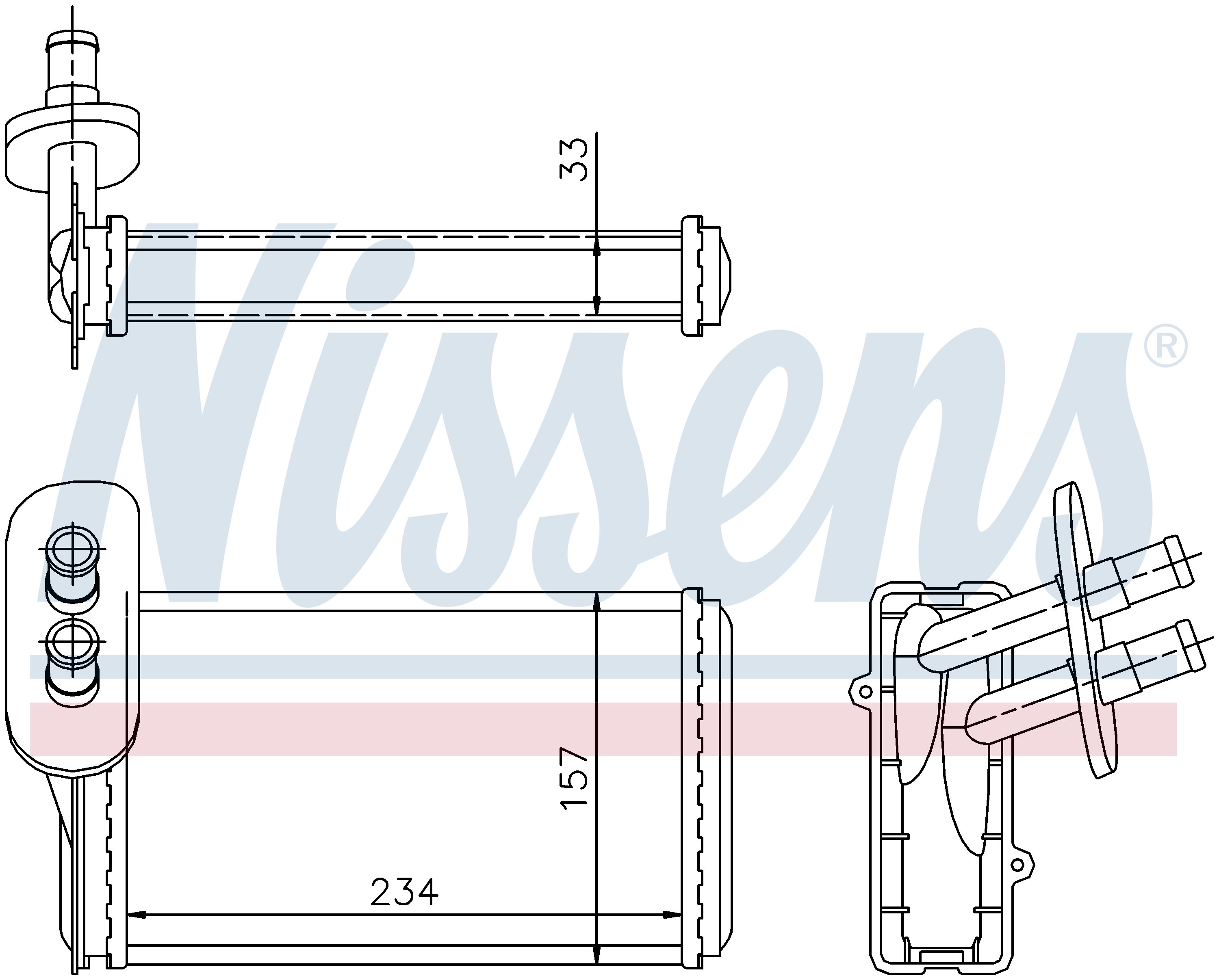 Радиатор печки Volkswagen Passat B3-B4